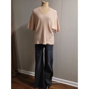 Uniqlo - Women's XS 100% Cotton Knit Dolman Light Pink Top